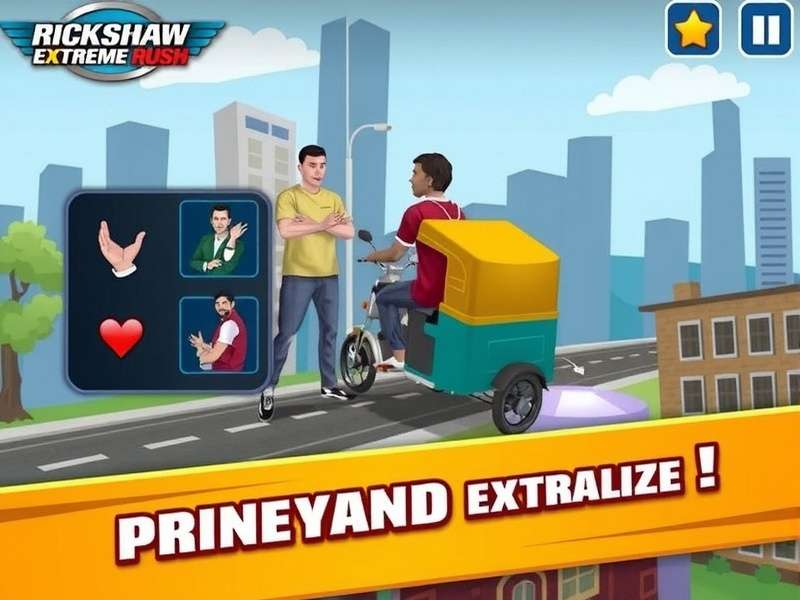 Rickshaw Extreme Rush Game Screenshot